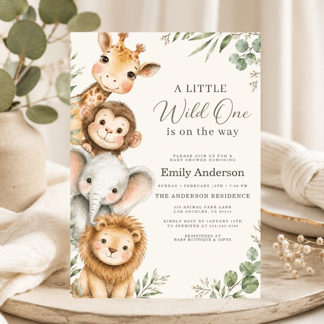 Invitation Fête de naissance d'un petit sauvageon sur le thèm (Créateur téléchargé)