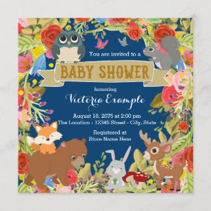 Invitation Fête de naissance en forêt pour garçons