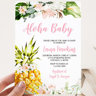 Invitation Fête de Naissance Fille Ananas