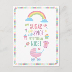 Invitation Fête de Naissance Fille au Sucre et aux Épices Col