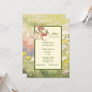Invitation Fête de naissance fille aux animaux de la forêt