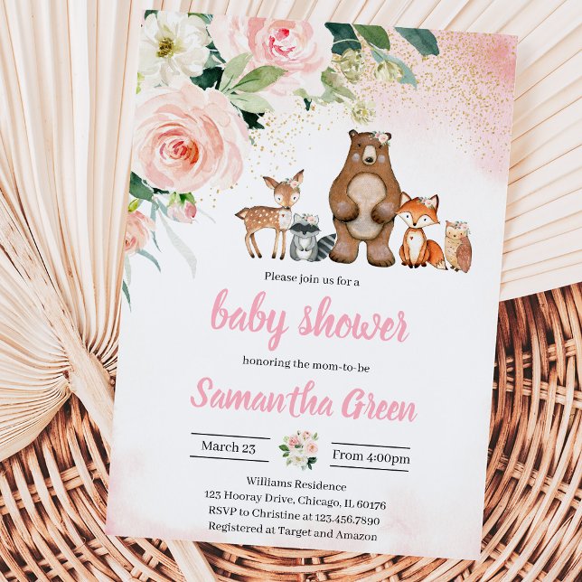 Invitation Fête de naissance fille en forêt (Créateur téléchargé)