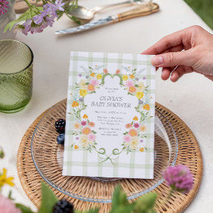 Invitation Fête de Naissance Florale