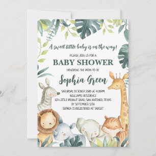 Invitation Fête de naissance garçon safari jungle