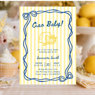 Invitation Fête de naissance italienne Ciao Bambino