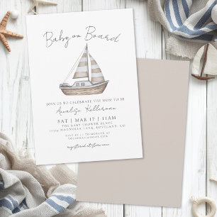 Invitation Fête de Naissance Marin Bébé à Bord