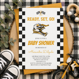 Invitation Fête de Naissance Motocross à Motocyclette Sale Da