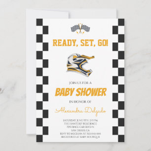 Invitation Fête de Naissance Motocross à Motocyclette Sale Da