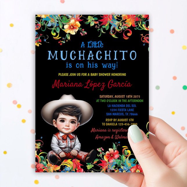 Invitation Fête de naissance Muchachito Charro Baby Shower (Créateur téléchargé)
