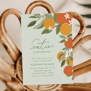 Invitation Fête de Naissance Petite Douceur Verte Citron Oran