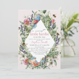 Invitation Fête de Naissance Petite Fleur Sauvage Fille Littl