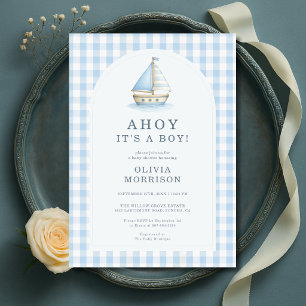 Invitation Fête de naissance pour un garçon avec un thème Mat