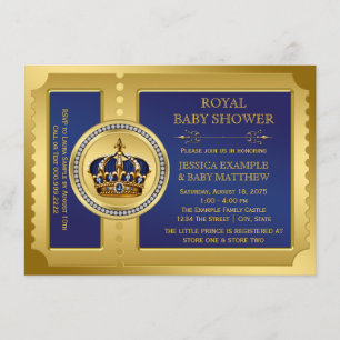 Invitation Fête de naissance royale pour garçons