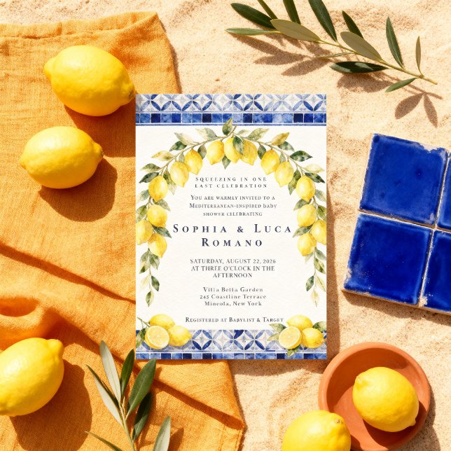 Invitation Fête de naissance sur le thème de la côte amalfita (Créateur téléchargé)