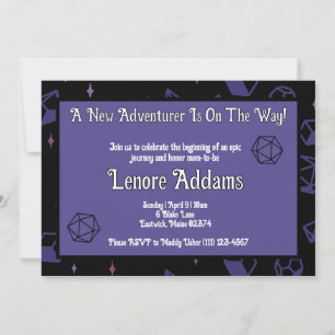 Invitation Fête de Naissance sur le thème Dungeons & Dragons