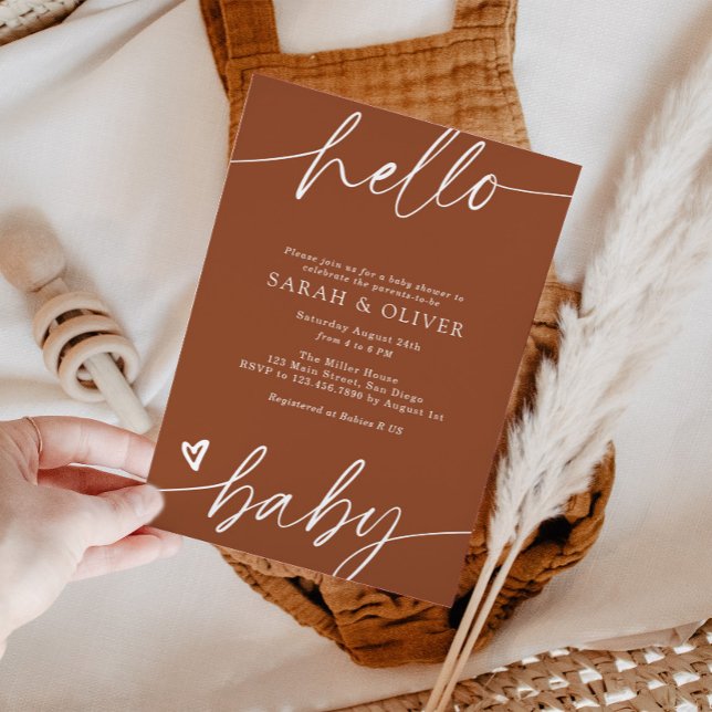 Invitation Fête de Naissance Tendance en Écriture Moderne Ter (Créateur téléchargé)