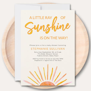 Invitation Fête de Naissance Un Petit Rayon de Soleil