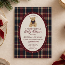 Fête de naissance Vintage Merry Little Tartan Tedd