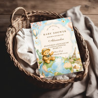 Fête de naissance voyage ourson fantaisiste