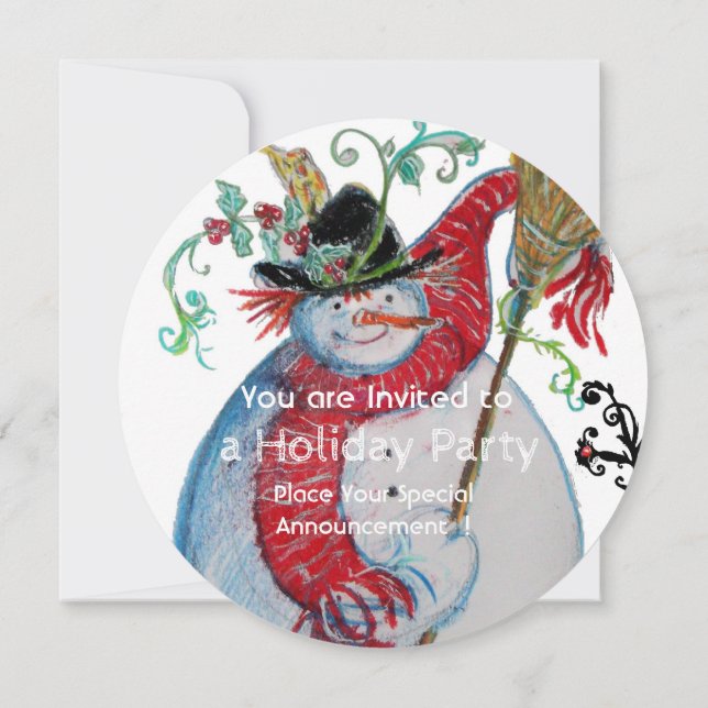 INVITATION FÊTE DE NEIGE AVEC OISEAUX FÊTE D'HIVER (Dos)