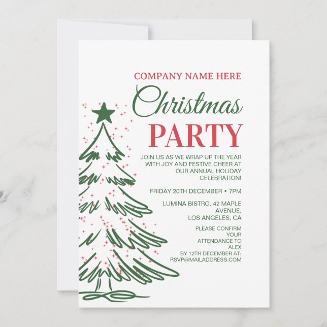 Invitation  Fête de Noël  (Devant)