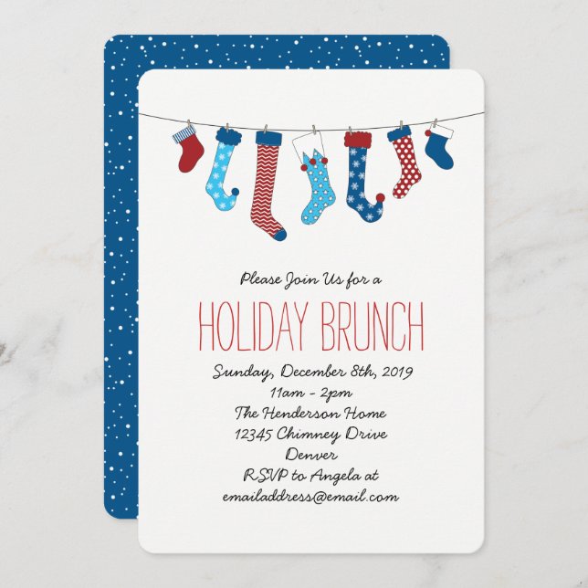 Invitation Fête de Noël (Devant / Derrière)