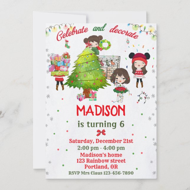 Invitation Fête de Noël (Devant)