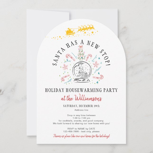 Invitation Fête de Noël à la Maison ouverte (Devant)