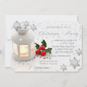 Invitation Fête de Noël à l'entreprise, Flocons de neige, Éto