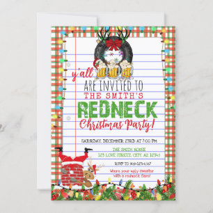 Invitation Fête de Noël à Redneck