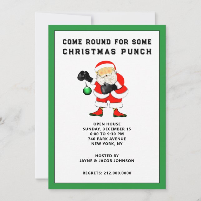 Invitation Fête de Noël amusante (Devant)
