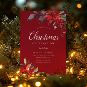 Invitation Fête de Noël annuel Gala d'entreprise Rouge