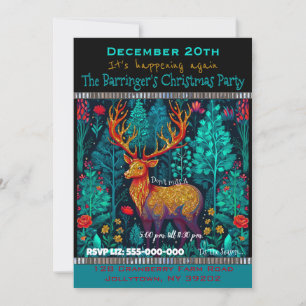 Invitation Fête de Noël annuelle des Cerfs éblouissants