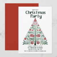 Fête de Noël arbre vert rouge scandinave nordique