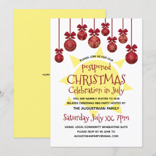 INVITATION FÊTE DE NOËL AU BBQ DE JUILLET