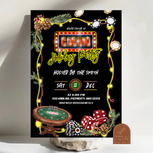Invitation Fête de Noël au Casino Néon