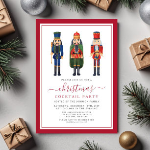 Invitation Fête de Noël au casse-noisette festive Cocktail