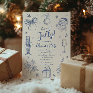 Invitation Fête de Noël au Gribouillage Fantaisiste