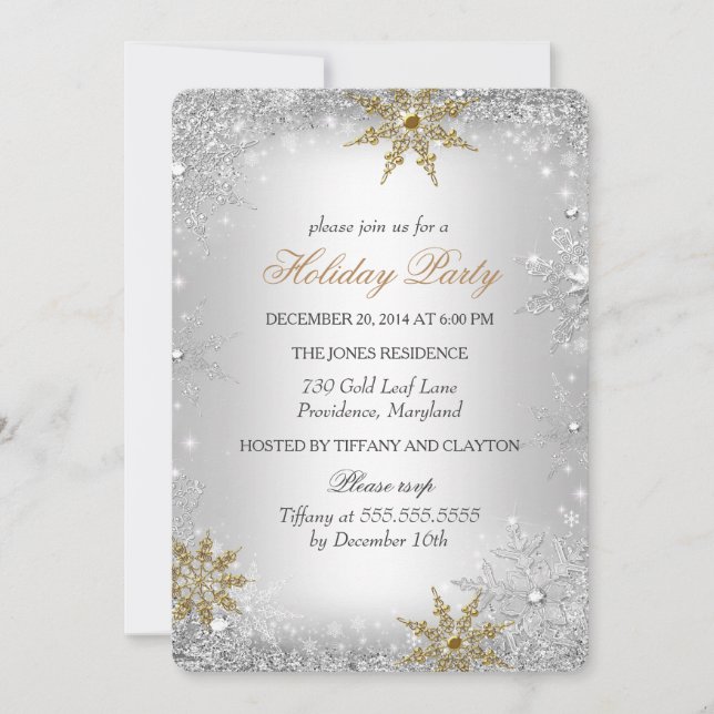Invitation Fête de Noël au Pays des Merveilles d'Hiver 2 (Devant)