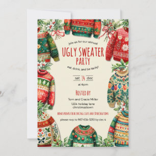 Invitation Fête de Noël au pull moche