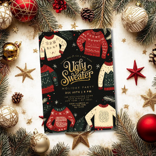 Invitation Fête de Noël au pull moche de Noël