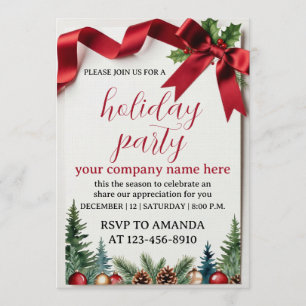 Invitation Fête de Noël au Travail