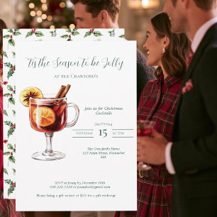 Invitation Fête de Noël au vin chaud