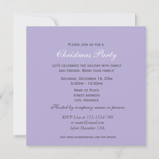 Invitation Fête de Noël avec image vintage (Devant)