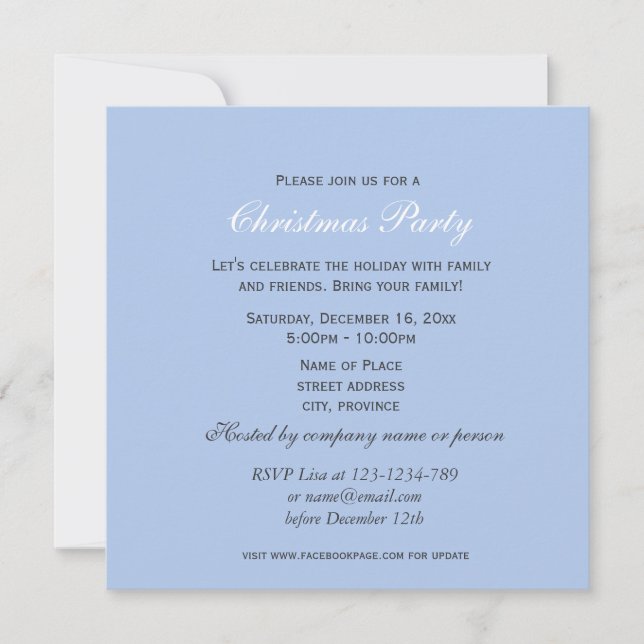Invitation Fête de Noël avec image vintage (Devant)
