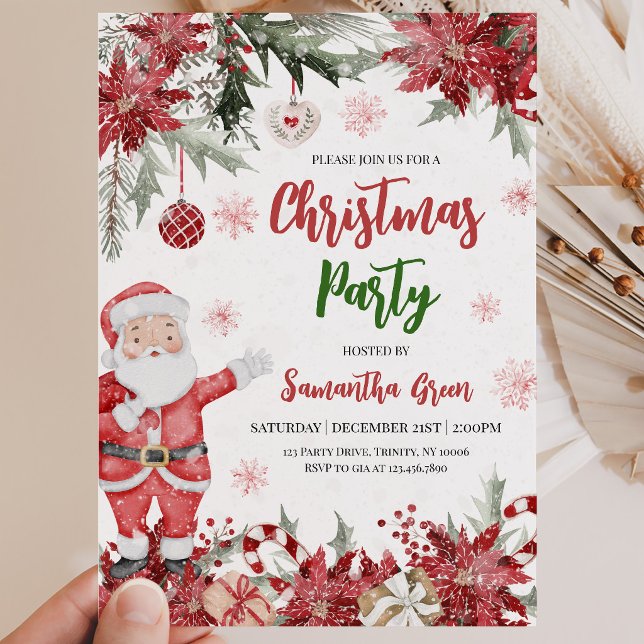 Invitation Fête de Noël avec le Père Noël (Créateur téléchargé)