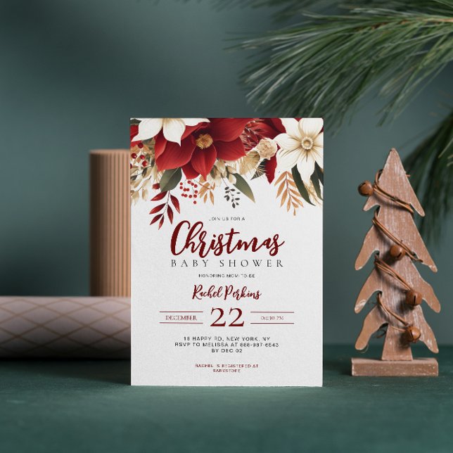 Invitation Fête de Noël Baies de Cône de Pin Unisexe (Créateur téléchargé)