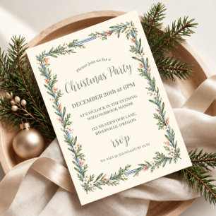 Invitation Fête de Noël botanique d'hiver