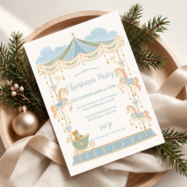 Invitation Fête de Noël Carrousel Enchanté (Créateur téléchargé)