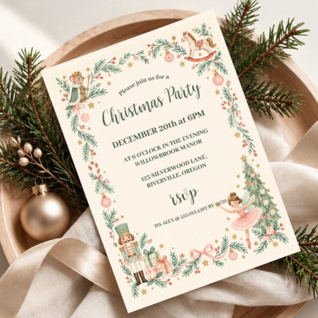 Invitation Fête de Noël Casse-Noisette (Créateur téléchargé)